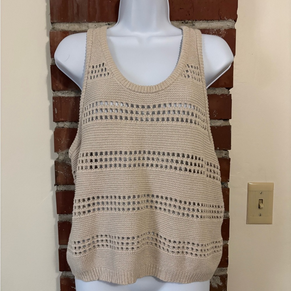 Philosophy Cream Knit Tank Top